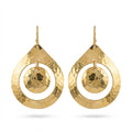 Bohemia Design Hand-Hammered Brass Nested Teardrop Earrings