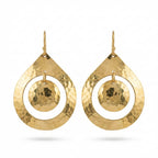Bohemia Design Hand-Hammered Brass Nested Teardrop Earrings