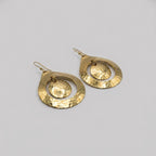 Bohemia Design Hand-Hammered Brass Nested Teardrop Earrings