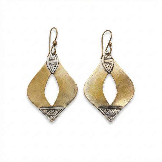 Hand-Forged Moroccan Geometric Earrings | Bohemia Design