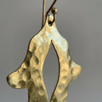 Hand-Hammered Brass Hamsa Hand Earrings | Bohemia Design