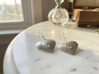 Antique Silver Heart Dangle Earrings | Bohemia Design
