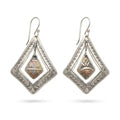 Hand-Engraved Moroccan Double Rhombus Earrings | Bohemia Design