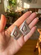 Hand-Engraved Moroccan Double Rhombus Earrings | Bohemia Design