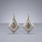 Hand-Engraved Moroccan Double Rhombus Earrings | Bohemia Design