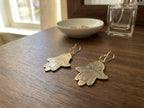 Bohemia Design Hand-Etched Brass Hamsa Earrings | Antique Gold